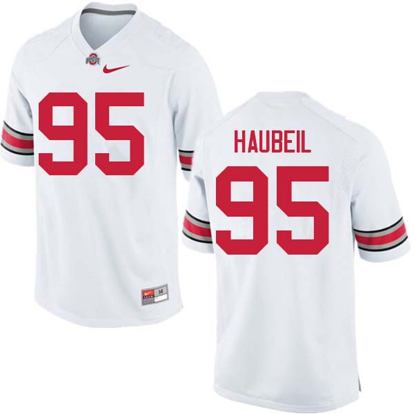 Ohio State Buckeyes #95 Blake Haubeil Men Stitched Jersey White